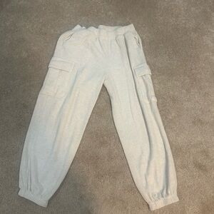 aerie Cream Cargo Jogger Pants